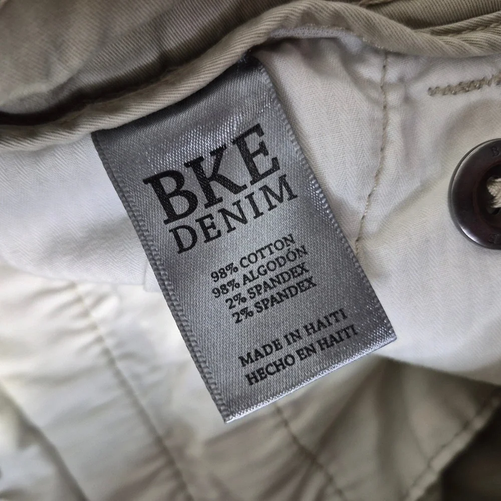 BKE Denim Jake Chino Pants Mens 30L Khaki Tan Cotton Stretch Workwear Minimalist